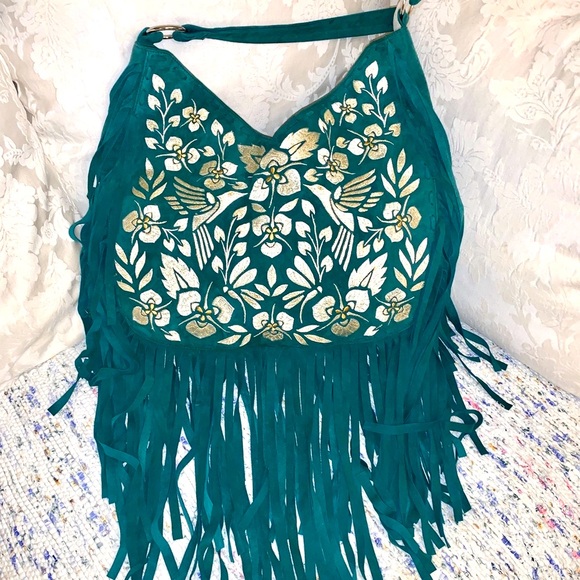 NEW HUGE EMBROIDERED FRINGED BOHO BAG FROM AUSTRALIA - ONE OF A KIND!!! - Picture 8 of 14